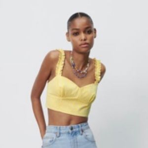 Zara gingham crop top